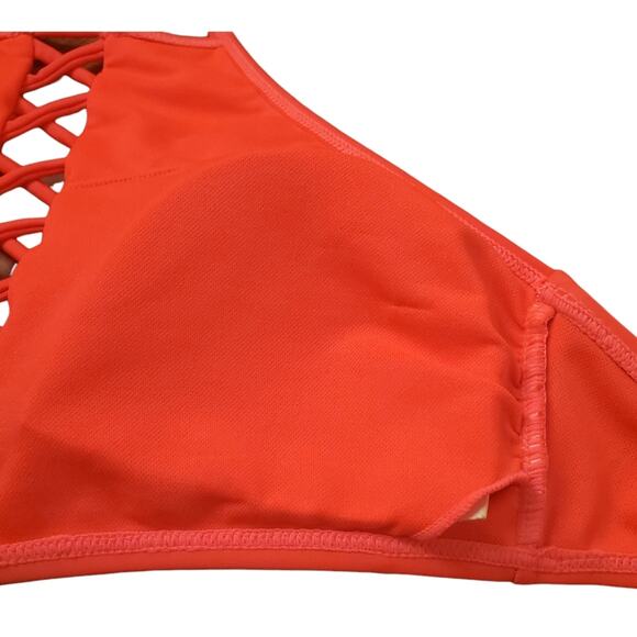 LIVE LOVE DREAM AEROPOSTALE HIGH NECK BIKINI TOP NEW WITHOUT TAGS MEDIUM RED - Picture 8 of 12